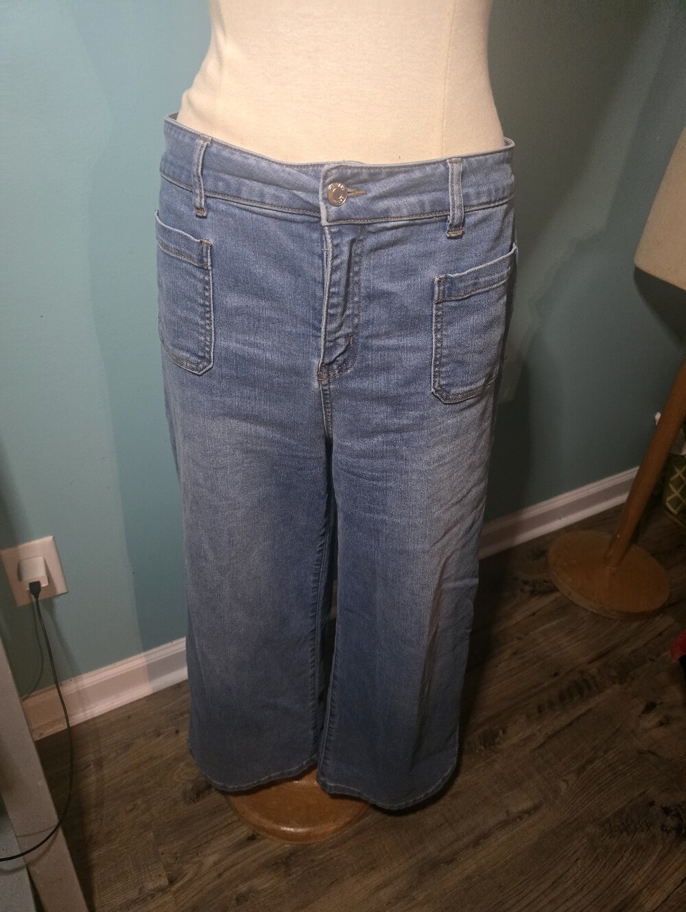 Tahari Oud-West Crop Wide Leg Jeans